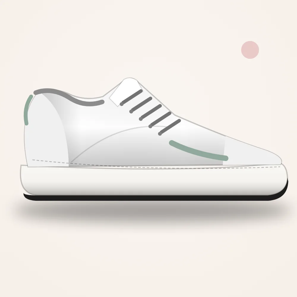 Sneakers in Pelle Bianca